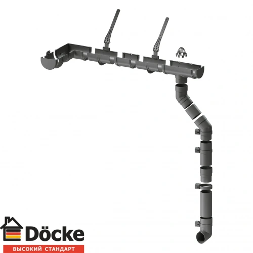 Водосточная система Docke Premium (графит)
