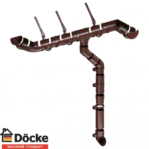 Водосточная система Docke Standard (шоколад)