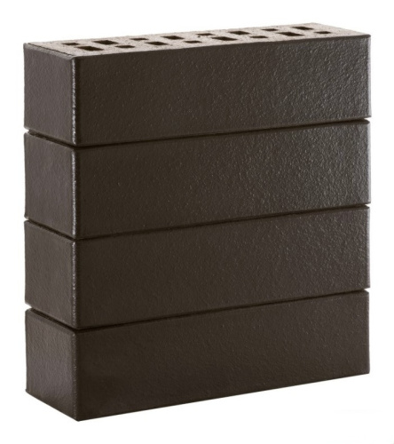 Клинкер фасадный чёрный глянцевый "Рейкьявик" 0,71NF гладкий